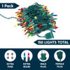 Picture of Joiedomi Christmas Lights Outdoor,31.2FT Multicolor Christmas Tree Lights Outside,150 Count String Lights,Green Wire Xmas Lights for Decorations Indoor Holiday Theme Party Yard House