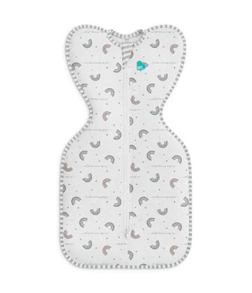 Picture of Love to Dream Swaddle UP, Baby Sleep Sack, Self-Soothing Swaddles for Newborns, Get Longer Sleep, Snug Fit Helps Calm Startle Reflex, New Born Essentials for Baby, 5-8.5 lbs, Rainbow Dream