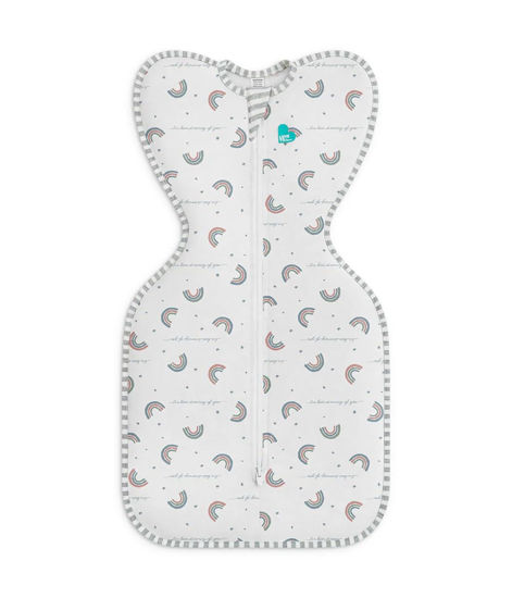 Picture of Love to Dream Swaddle UP, Baby Sleep Sack, Self-Soothing Swaddles for Newborns, Get Longer Sleep, Snug Fit Helps Calm Startle Reflex, New Born Essentials for Baby, 5-8.5 lbs, Rainbow Dream
