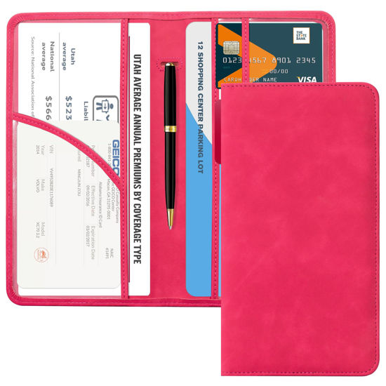Picture of CoBak Car Registration and Insurance Holder - Vehicle Glove Box Car Organizer,Auto Truck Comparment Accessories Case with Magnetic Closure for Driver License,Cards