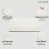Picture of Easy-Going Stretch Sofa Slipcover 1-Piece Sofa Cover Furniture Protector Couch Soft with Elastic Bottom for Kids, Polyester Spandex Jacquard Fabric Small Checks (Sofa, Cream)