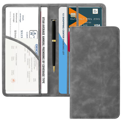 Picture of CoBak Car Registration and Insurance Holder - Vehicle Glove Box Car Organizer,Auto Truck Comparment Accessories Case with Magnetic Closure for Driver License,Cards