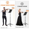 Picture of CAHAYA 2 in 1 Dual Use Folding Sheet Music Stand & Desktop Book Stand Higher Version Lightweight Portable Adjustable with Carrying Bag, Metal Music Stand with Music Sheet Clip Holder CY0305