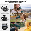 Picture of RAYMYLO Insulated Water Bottle 32 oz, Triple Wall Vacuum Stainless Steel (Cold for 48 Hrs), Leak Proof & Non-BPA, Modern Water Flask Jug with Paracord Handle & Straw Spout Lids, Dark Green