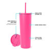 Picture of Simple Modern Insulated Tumbler with Lid and Straw | Iced Coffee Cup Reusable Stainless Steel Water Bottle Travel Mug | Gifts for Women Men Her Him | Classic Collection | 28oz | Raspberry Vibes