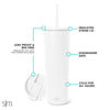 Picture of Simple Modern Insulated Tumbler with Lid and Straw | Iced Coffee Cup Reusable Stainless Steel Water Bottle Travel Mug | Gifts for Women Men Her Him | Classic Collection | 28oz | Winter White