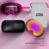 Picture of OutdoorMaster Ski Goggles PRO - Frameless, Interchangeable Lens 100% UV400 Protection Snow Goggles for Men & Women (Rose Frame VLT 17% Rose Lens and Free Protective Case)