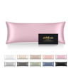 Picture of Silk Body Pillow Cases, Mulberry Silk Body Pillow Cover with Zipper, Smooth, Anti Acne, Cooling Sleep Both Sides Natural Silk Satin 20x54 Body Pillowcase, Gifts for Women Men, Light Pink