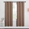 Picture of NICETOWN Blackout Window Curtains and Drapes for Kitchen, Window Treatment Thermal Insulated Solid Grommet Blackout Drapery Panels (Set of 2, 34 by 72 inches, Cappuccino)