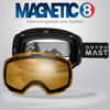Picture of OutdoorMaster Ski Goggles PRO - Frameless, Interchangeable Lens 100% UV400 Protection Snow Goggles for Men & Women (Blackframe Orangelens VLT65%)