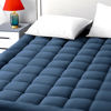 Picture of EASELAND California King Mattress Pad Pillow Top Mattress Cover Quilted Fitted Mattress Protector Long 8-21" Deep Pocket Cooling Mattress Topper (72x84 Inches, Dark Blue)