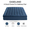 Picture of EASELAND California King Mattress Pad Pillow Top Mattress Cover Quilted Fitted Mattress Protector Long 8-21" Deep Pocket Cooling Mattress Topper (72x84 Inches, Dark Blue)