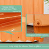 Picture of Mrs Awesome Clear Orange Shower Curtain Liner with 3 Magnets, 72x72 Premium Flexible Sturdy Plastic Shower Curtain for Bathroom Lightweight & Waterproof, Clear Orange