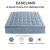 Picture of EASELAND California King Mattress Pad Pillow Top Mattress Cover Quilted Fitted Mattress Protector Long 8-21" Deep Pocket Cooling Mattress Topper (72x84 Inches, Dusty Blue)