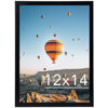 Picture of JCJMY 12x14 Picture Frame Black for Wall Hanging, Wall Mounting Horizontally or Vertically, 12 x 14 Wall Gallery Poster Photo Frames with Shatter Resistant Plexiglass, Black