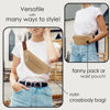 Picture of Fanny Pack Shoulder Sling Bag for Men Women, Crossbody Bag for Travel Running Fitness Workout Khaki Waist Pack with Adjustable Straps