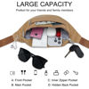 Picture of Fanny Pack Shoulder Sling Bag for Men Women, Crossbody Bag for Travel Running Fitness Workout Khaki Waist Pack with Adjustable Straps