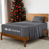 Picture of Mellanni Extra Deep Twin XL Sheets - 3 PC Iconic Collection Bedding Sheets & Pillowcases - Hotel Luxury, Ultra Soft, Cooling Bed Sheets - for Women, Men, Kids & Teens (Twin Extra Long, Gray)