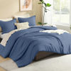 Picture of Litanika Comforters King Size Ocean Blue, 3 Pieces Lightweight Solid Bedding Set & Collections, All Season Fluffy Bed Set (104x90 Inches Comforter & 2 Pillowcases)