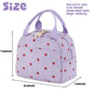 Picture of Bluboon Lunch Bag for Women Men Cute Corduroy Lunch Tote Bags Reusable Insulated Lunch Box Large Capacity Reusable Insulated Cooler for Work Picnic or Travel (Corduroy strawberry purple)