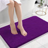 Picture of OLANLY Bathroom Rugs 24x16, Extra Soft Absorbent Chenille Bath Rugs, Rubber Backing Quick Dry, Machine Washable Bath Mats for Bathroom Floor, Tub and Shower, Home Decor Accessories, Purple