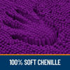 Picture of OLANLY Bathroom Rugs 24x16, Extra Soft Absorbent Chenille Bath Rugs, Rubber Backing Quick Dry, Machine Washable Bath Mats for Bathroom Floor, Tub and Shower, Home Decor Accessories, Purple