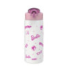 Picture of Zak Designs Barbie Water Bottle for Travel and At Home, 19 oz Vacuum Insulated Stainless Steel with Locking Spout Cover, Built-In Carrying Loop, Leak-Proof Design (Barbie)