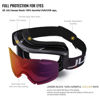 Picture of Juli Ski Goggle/Snow Snowboard Goggles for Men, Women & Youth - 100% UV Protection Anti-Fog Dual Lens(Black Frame+13% VLT Red Len)