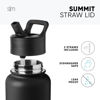 Picture of Simple Modern Water Bottle with Straw Lid | Vacuum Insulated Stainless Steel Metal Thermos | Reusable Leak Proof BPA-Free Flask for Sports Gym | Summit Collection | 30oz, Supersonic Blue
