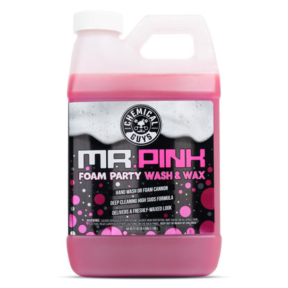Picture of Chemical Guys CWS22164 Mr. Pink Foam Party Wash & Wax (Works with Foam Cannons, Foam Guns or Bucket Washes) Safe for Cars, Trucks, SUVS, Motorcycles, RVs & More, (64 fl oz) Tangerine Scent