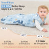 Picture of Yoofoss Baby Sleep Sack 0-6 Months, TOG 2.5 Baby Wearable Blanket with 2-Way Zipper, 100% Cotton Fabric Winter Newborn Sleeping sack, Warm Soft Comfy(Small)