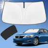 Picture of Sun Shade Sunshade for Nissan Altima Windshield Cover,4-Layer Front Window Shade Custom fit Altima 2013-2018 Sun Visor 240T Retractable Shade Shield Blocks UV Rays Cooler Car Accessories