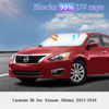 Picture of Sun Shade Sunshade for Nissan Altima Windshield Cover,4-Layer Front Window Shade Custom fit Altima 2013-2018 Sun Visor 240T Retractable Shade Shield Blocks UV Rays Cooler Car Accessories