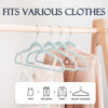 Picture of HOUSE DAY Sky Blue Velvet Hangers 60 Pack, Non Slip Clothes Felt Hanger Heavy Duty for Coat, Premium Slim Space Saving Suit Hangers for Closet Organizer, 360° Rotating Silver Hook
