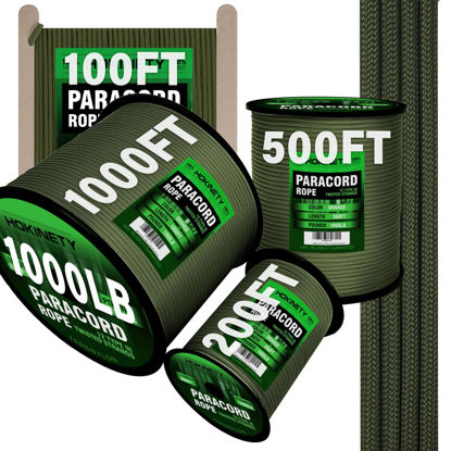 Picture of 1000Ib Paracord Rope - 100ft / 200ft / 500ft / 1000ft 4mm,12 Strand Parachute Spool Cord,para Cord Lanyard for Camping,Hammock,Clothsline,Hiking,Fishing,Survival braceletand Survival