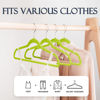 Picture of HOUSE DAY Vibrant Green Velvet Hangers 60 Pack, Non Slip Clothes Felt Hanger Heavy Duty for Coat, Premium Slim Space Saving Suit Hangers for Closet Organizer, 360° Rotating Silver Hook