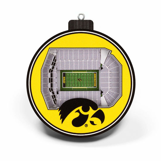 Picture of NCAA Iowa Hawkeyes - Kinnick 3D Stadium View Ornament, Team Colors, Large