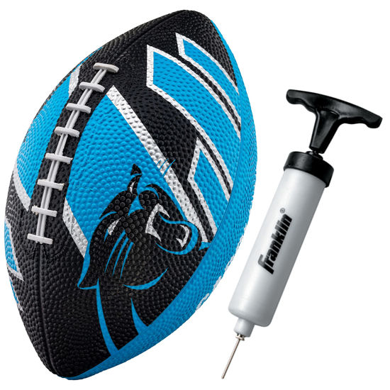 Picture of Franklin Sports NFL Carolina Panthers Football - Youth Football - Mini 8.5" Rubber Football - Perfect for Kids - Team Logos and Colors!