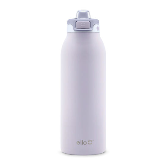 Picture of Ello Pop & Fill 40oz Stainless Steel Water Bottle with Quick Fill Technology, Double Walled and Vacuum Insulated Metal, Leak Proof Locking Lid, Sip and Chug, Reusable, BPA Free, Aurora