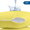 Picture of Utopia Bedding Waterproof Pillow Protectors Zippered (2 Pack, Yellow) King Size, Zippered Pillowcases, Bed Bug Proof Pillow Encasement Covers 20 x 38 Inches