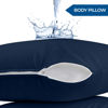 Picture of Utopia Bedding Waterproof Pillow Protectors Zippered (2 Pack, Navy) Body Size, Zippered Pillowcases, Bed Bug Proof Pillow Encasement Covers 20 x 54 Inches