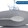 Picture of Utopia Bedding Waterproof Throw Pillow Protectors (No Pillow Inserts) with Zipper European (2 Pack, Grey), Outdoor Bed Couch Decorative Pillow Encasement Covers