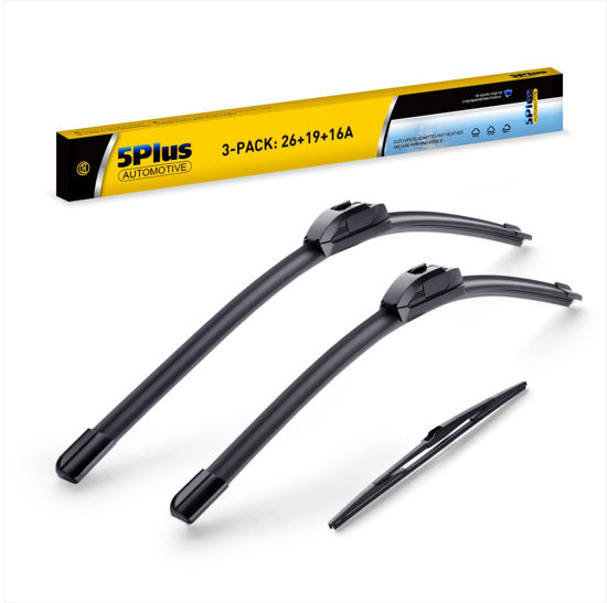 Picture of 3 Wipers 26"/19"/16" Replacement For Toyota Prius 2015 2014 2013 2012 2011 2010 (Set of 3), 26 Inch+19 Inch Windshield Wiper Blades with 16 Inch Rear Wiper Blade-Original Factory Quality