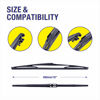 Picture of 3 Wipers 26"/19"/16" Replacement For Toyota Prius 2015 2014 2013 2012 2011 2010 (Set of 3), 26 Inch+19 Inch Windshield Wiper Blades with 16 Inch Rear Wiper Blade-Original Factory Quality