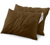 Picture of Utopia Bedding Waterproof Pillow Protectors Zippered (2 Pack, Mocha) Standard Size, Zippered Pillowcases, Bed Bug Proof Pillow Encasement Covers 20 x 26 Inches