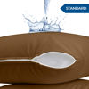 Picture of Utopia Bedding Waterproof Pillow Protectors Zippered (2 Pack, Mocha) Standard Size, Zippered Pillowcases, Bed Bug Proof Pillow Encasement Covers 20 x 26 Inches