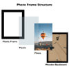 Picture of JCJMY 4x6 Picture Frame Black for Wall Hanging or Tabletop, Wall Mounting Horizontally or Vertically, 4 x 6 Wall Gallery Poster Photo Frame with Shatter Resistant Plexiglass, Black