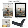 Picture of JCJMY 4x6 Picture Frame Black for Wall Hanging or Tabletop, Wall Mounting Horizontally or Vertically, 4 x 6 Wall Gallery Poster Photo Frame with Shatter Resistant Plexiglass, Black