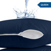 Picture of Utopia Bedding Waterproof Pillow Protectors Zippered (2 Pack, Navy) Queen Size, Zippered Pillowcases, Bed Bug Proof Pillow Encasement Covers 20 x 28 Inches