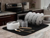 Picture of S&T INC. Dish Drying Mat XL, Highly Absorbent Microfiber Kitchen Counter Mat, Dish Drying Pad for Dishes, Utensils, Pots and Pans, Extra Large 18" x 24", Black
